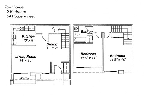 2 BR Townhouse, Trails